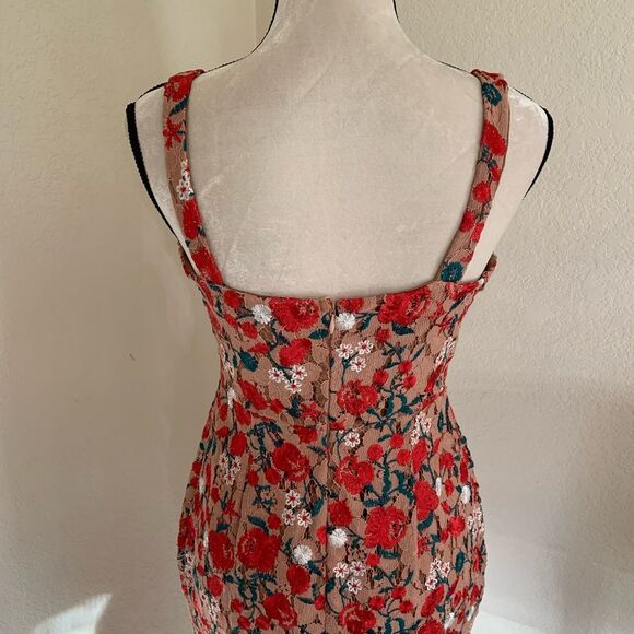 Lovers + Friends Under The Stars Midi Dress Rose Lace M - Picture 8 of 12